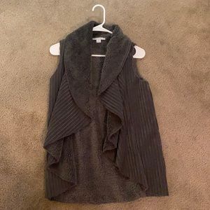 Gray sweater vest